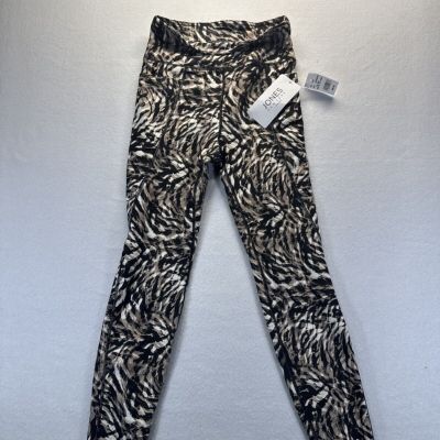 Jones New York Women's Animal Strip Workout Leggings Size Small NWT